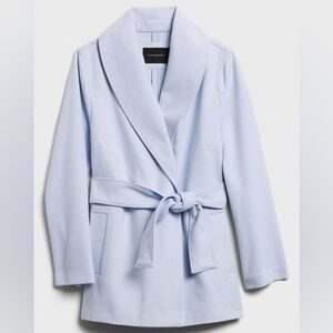 Banana Republic Short Shawl-Collar Coat Baby Blue, size XS